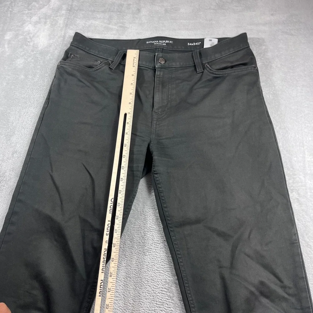 Banana Republic Traveler Slim Fit Pants Mens 34x34 Dark Gray Charcoal 5-Pocket